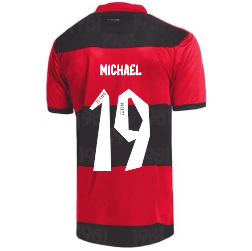 2021/22 Flamengo Home Kit Soccer Jersey MICHAEL #19